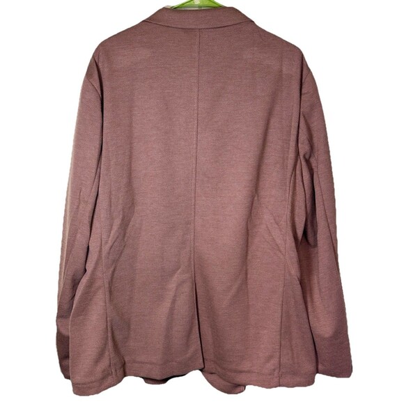 Knit Blazer Brown Soft Unstructured Stretch Sport Coat Casual Minimalist Sz 2XL - Picture 3 of 11